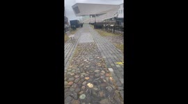 Storm Eunice Liverpool Albert Dock, Museum of Liverpool, Pier Head