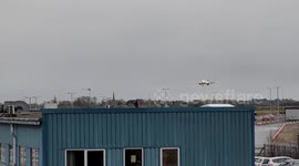 Rocky ryanair landing at Birmingham airport