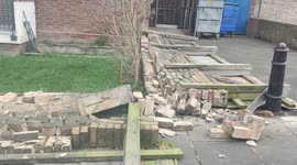 Entire back garden destroyed by storm eunice nothing spared