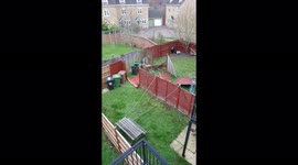 Storm Eunice blew out garden fences in Peterborough on February 18th 2022