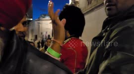 Entourage attempt to stop filming of Bollywood actor in British Royal Guards costume in Trafalgar Square