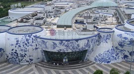 Giant Blue And White Porcelain Bowl Buildings In Nanchang, Jiangxi, China