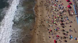 BEACH IN THE PEOPLE. FIFTH REGION CHILE SEA WAVES TURQUOISE
