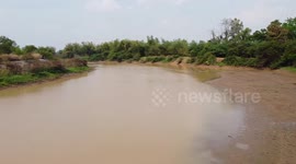 River runs dry as lack of rain causes drought in northern Thailand