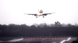 British Airways flight aborts landing at Birmingham Airport in strong Storm Franklin crosswinds