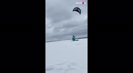 'Go snowkiting on a windy day they said, nothing will go wrong they said *Funny Snow Fail*'