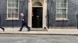Boris Johnson leaves Downing Street ahead of 'Living with Covid' announcement in House of Commons