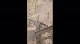 Strong winds from Storm Eunice causes sandstorm in the Netherlands