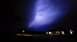Intense lightning, severe thunderstorm slams Texas