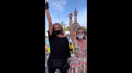 Ukrainians in Bali show support for country amid reports of 'full-scale invasion'