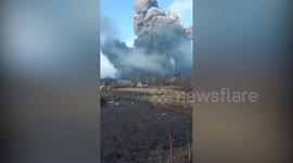 Intense scenes after explosions rock Ukraine as residents brace for Russian invasion