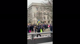 Germany: Act of solidarity with Ukraine in front of the Russian Embassy in Berlin