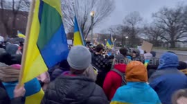 Protests calling for stronger action against Russia's invasion into Ukraine in Washington DC, Ukraine