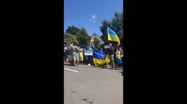 'Stand with Ukraine' rally at the Wellington Russian Embassy in New Zealand