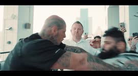 Famed strongmen Martyn Ford and Iranian Hulk come to blows during heated face-off ahead of Dubai boxing match