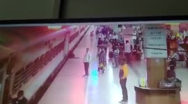 Hero cop rescues man from coming under train in eastern India