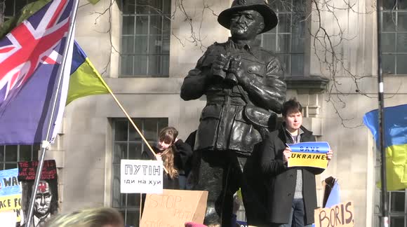 Ukrainians Protest outside Downing Street