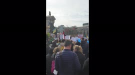 Citizens of Manchester show their support to Ukraine in UK