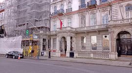 Pro Western Sahara protesters protest outside Moroccan Embassy in London, UK