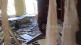 School in Vasilkov, central Ukraine, destroyed in Russian military attack