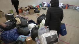 Donations pile up in Cheltenham, Gloucestershire, as UK aid floods in to support Ukraine following Russian invasion