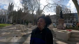 Sahsa Johnson sharing her views on her BLM past at Parliament Square | 25th March 2022