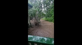 Enoggera,Creek bursting at Praed Street, Red Hill