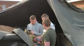 Ukrainians based in UK gather military supplies to send to soldiers resisting Russian invasion