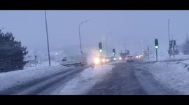 Watch as heavy snow blankets Iceland on the first day of meteorological spring