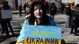 Ukrainian Protest Against Putin's war I'm New York