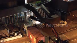 Pillar of Shame at HKU being dismantled