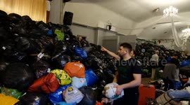 Watch behind-the-scenes at donation centre for Ukrainian refugees at South London Polish club