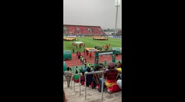Africa cup of nation, CAMEROON 2021. Entering of players Malawi vs Zimbabwe in Bafoussam omnisports stadium.