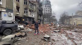 Watch - Locals in Kharkiv shows passports under rubble , giving proofs of civilians death in Russian attack