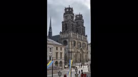 France: Cathedral Bells Ring Out For Peace In Ukraine