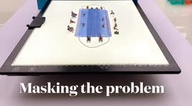 Artist creates pandemic-inspired dioramas using COVID test kits and face masks