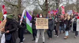 A Million Women Rise protest against male violence, London, England, UK