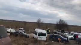 The situation on the Moldovan-Ukrainian border in Palanka, Moldova