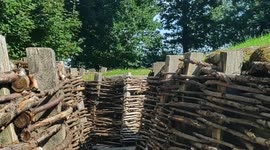 Inside view of the Croonaert Wood trenches at Ypres, Belgium