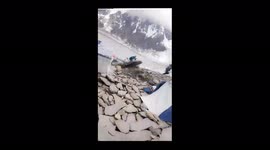 'Holy s***!' Climbers duck for cover as boulder crashes down Pakistan mountain