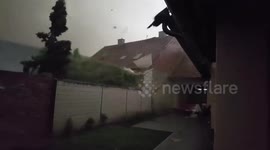INSANE: Tornado causing power cuts in Moravske Budejovice, Czech Republic