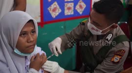 Elementary School Students in Makassar Enthusiastic to Get Covid-19 Vaccination