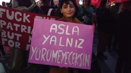 IWD protest Turkey women killed by male violent everyday, London, UK