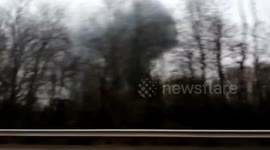 Ukrainian first responders save trapped victims from bombed airport storage facility