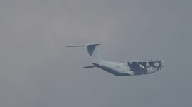 Huge RAF military cargo plane spotted flying low over Kent, UK