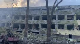 Newsflare Edit - Ukrainian authorities claim Russian bombs destroyed Mariupol children's hospital