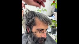 Heartwarming moment shows barber giving homeless man makeover