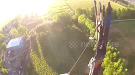 Paramotor pilot crashes into trees to avoid collision with power lines in US
