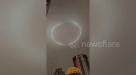 Mysterious aureola appears above Chinese city, wowing onlookers