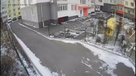 CCTV camera shows Russian rockets hit residential area of Nikolaev, Ukraine 2/2